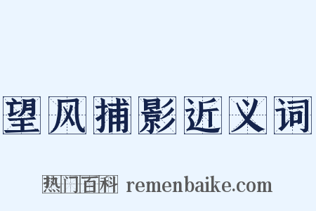 望风捕影近义词是什么意思的图片